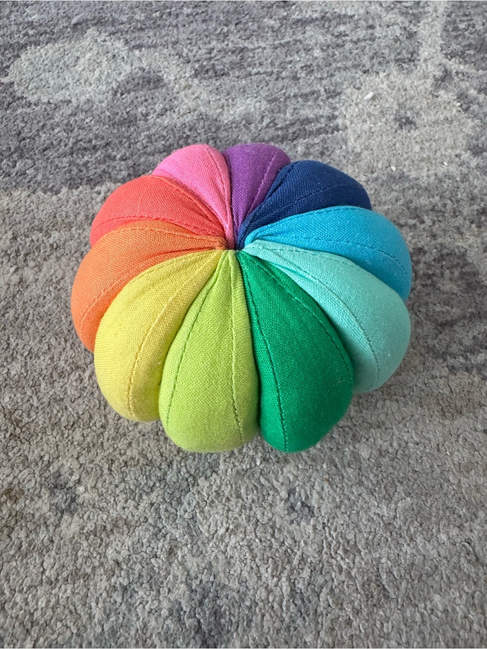 Lovevery fabric rainbow ball